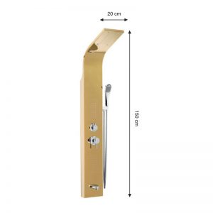 Gold Massage Shower System - Panel Shower Set size - 11-LXV004