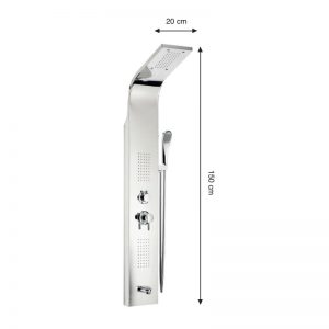 Silver Massage Shower System - Panel Shower Set size - 11-LXV003