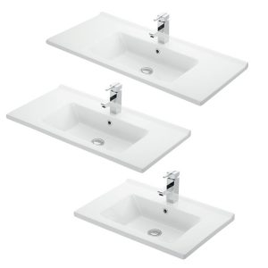 Rectangle Cabinet compatible white washbasin LAVELLA hermes serie 2