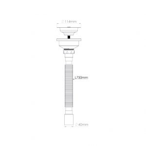 LAVELLA 3 ½ Drain Flexible Siphon with Ø32 - 11-1271-080 - sizes