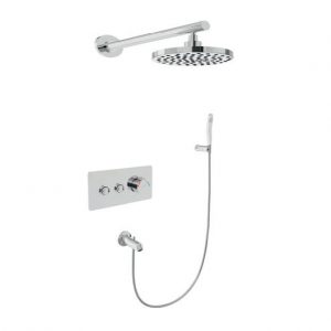 LAVELLA Three outlets with Button Thermostatic Round Concealed Shower Set - LAV040
