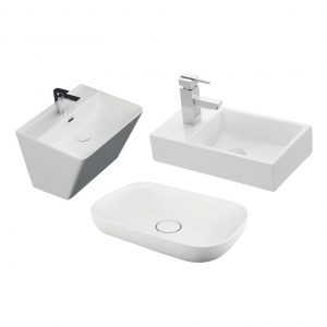 Lavella Countertop, monoblock, Cabinet compatible washbasin