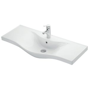 Rectangle Cabinet compatible 100 cm white washbasin LAVELLA Bloom serie