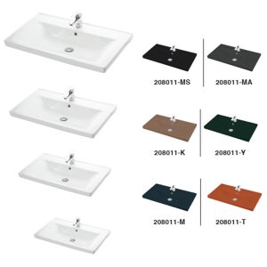 Rectangle Cabinet compatible colored washbasin LAVELLA concept serie 22