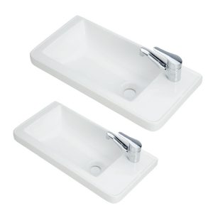 Rectangle Cabinet compatible white washbasin LAVELLA Matiz serie