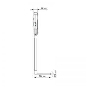 concealed reservoir suitable for Turkish or Arabic Toilet - squat toilet reservoir - Technique drawing 2