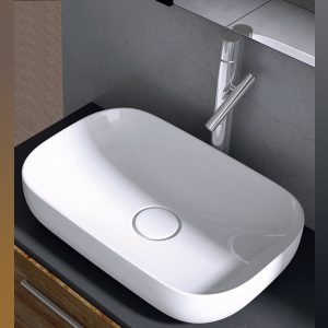 oval rectangle countertop white wash basin LAVELLA Pure serie 12