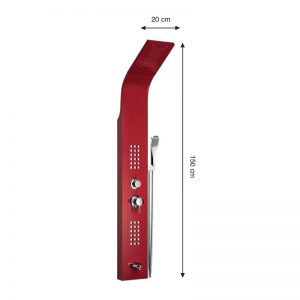 Red Massage Shower System - Panel Shower Set size - 11-LXV009